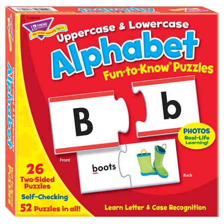 TREND ENTERPRISES Uppercase & Lowercase Alphabet Fun-to-Know® Puzzles T36010